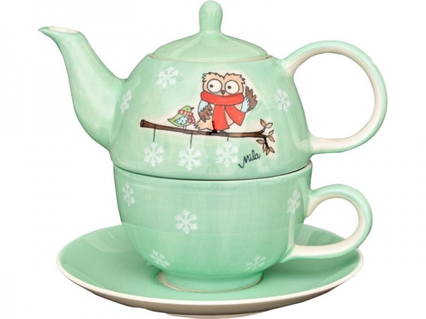 Mila Tee-Set Hello Winter 400 ml, 1 Stück, Hellgrün